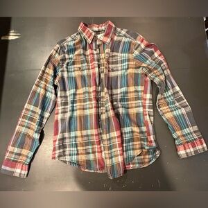 Aeropostale Plaid Button Up Shirt Men's Medium Long Sleeve